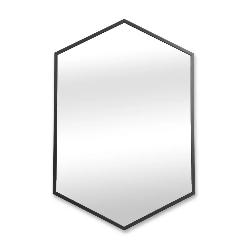 Luxe Florence Black Metal Bathroom Mirror - 50cm x 75cm