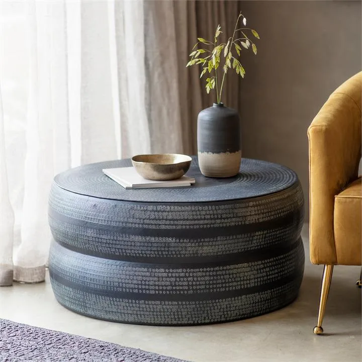 Raffe Table Raffe Metal Round Coffee Table, 80cm by Franklin Higgins - Style Sourcebook