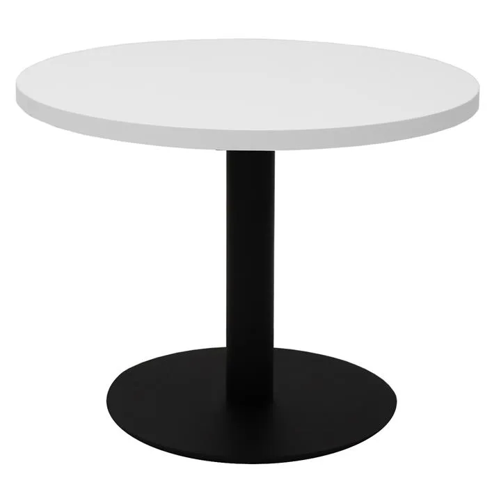 Estilo Round Coffee Table, 60cm, White / Black