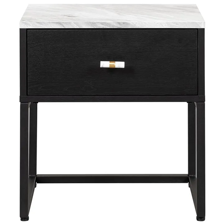 Fore Modern Bedside Table, Black