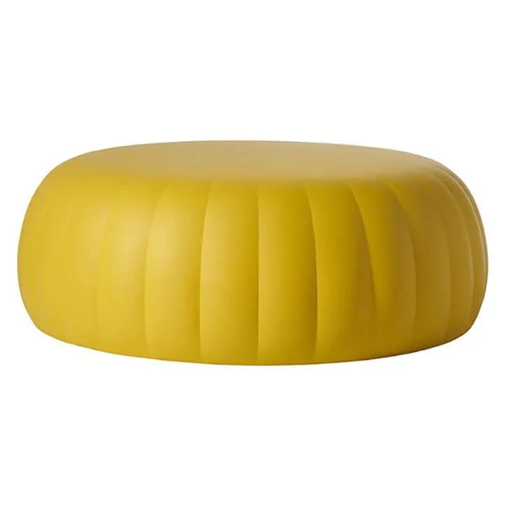 Slide Gelee Round Ottoman / Coffee Table, Yellow