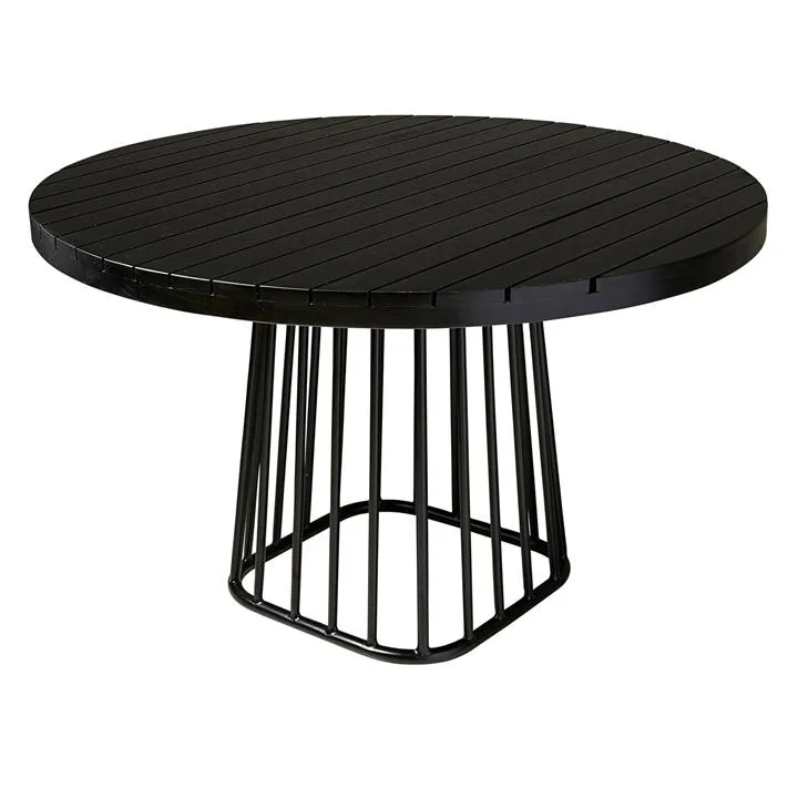 Colson Outdoor Timber Dining Table Black by Interior Secrets