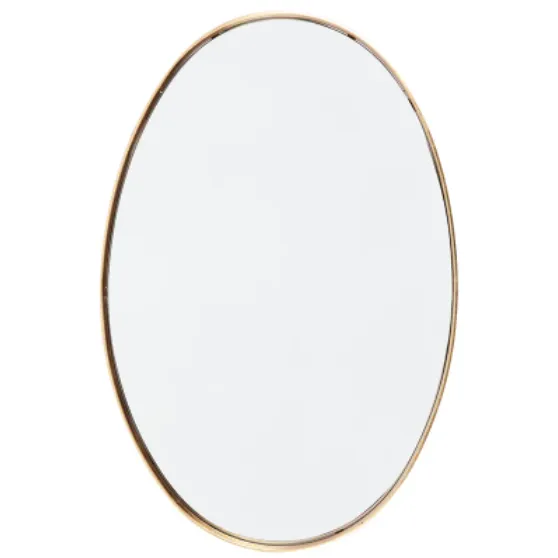 Davey Gold Oval Wall Mirror 90cm x 61cm