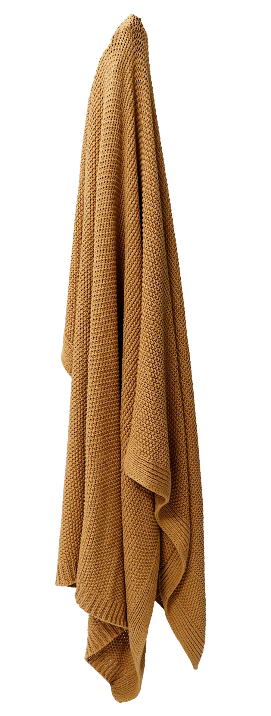 Cotswold Knitted Throw Saffron - 170cm x 130cm