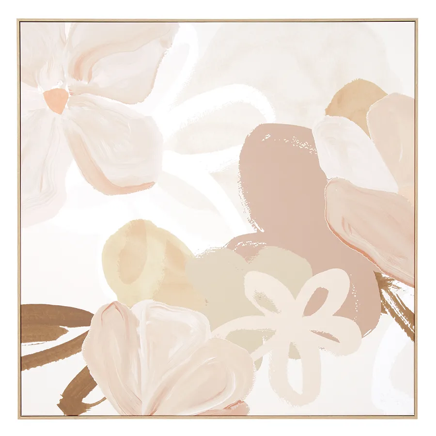 Pastel Bouquet Framed Canvas  - 100cm x 100cm
