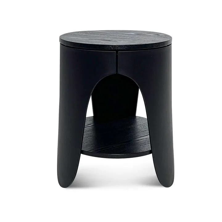 Jackson Round Side Table - Full Black by Interior Secrets - AfterPay Available