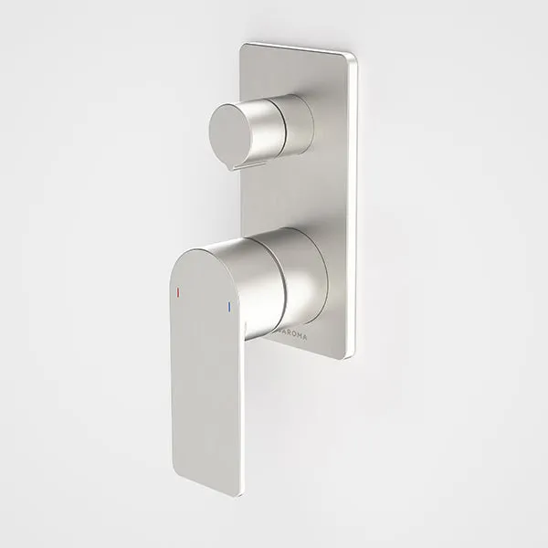 Caroma Urbane II Bath/Shower Mixer with Diverter Rectangle Brushed Nickel