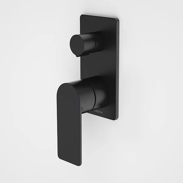 Caroma Urbane II Bath/Shower Mixer with Diverter Rectangle Matte Black