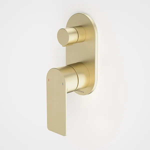 Caroma Urbane II Bath/Shower Mixer with Diverter Round Brushed Brass