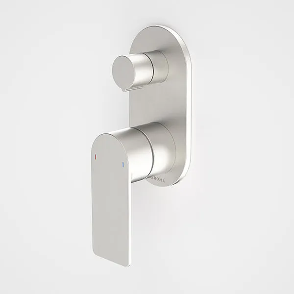 Caroma Urbane II Bath/Shower Mixer with Diverter Round Brushed Nickel