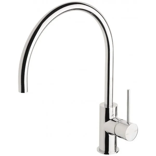 Phoenix Vivid Slimline Side Lever Sink Mixer 220mm Gooseneck-Chrome