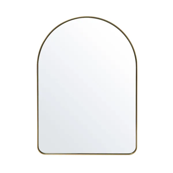 Studio Slim Wall Arch Mirror, Brass