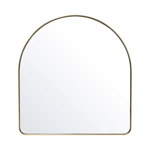 Studio Wall Arch Mirror, Brass