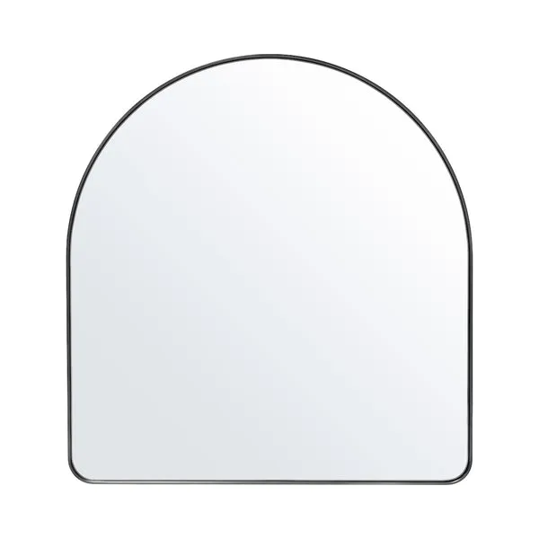 Studio Wall Arch Mirror, Gunmetal