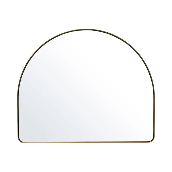 Studio Wide Wall Arch Mirror, Brass