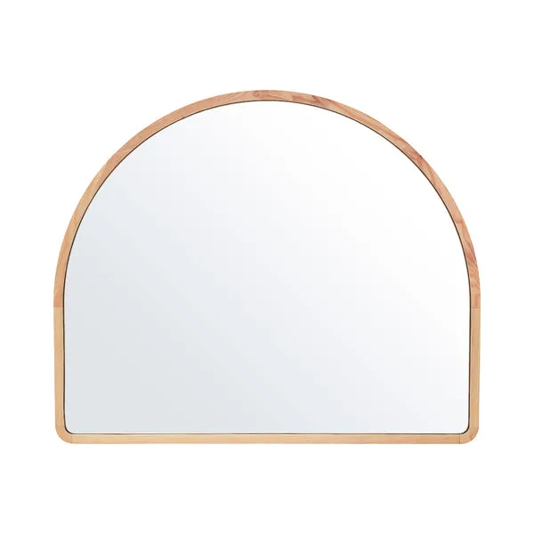 Studio Wide Wall Arch Mirror, Oak