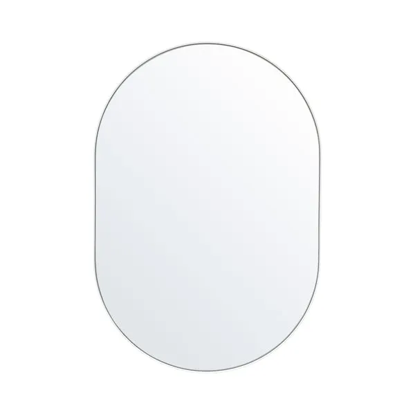 Studio Oval Mirror, White