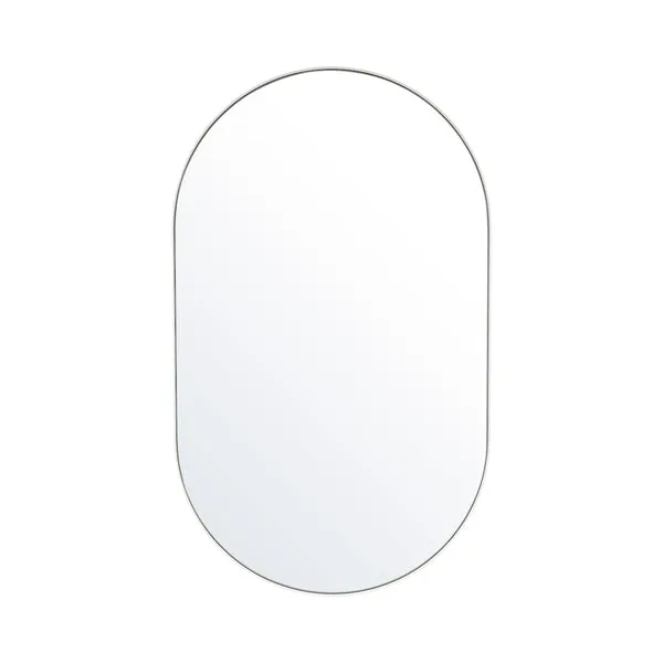 Studio Large Oval Mirror, White