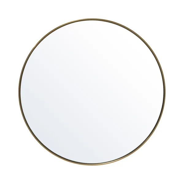 Studio Round Mirror, Brass - 90cm by Granite Lane - Style Sourcebook