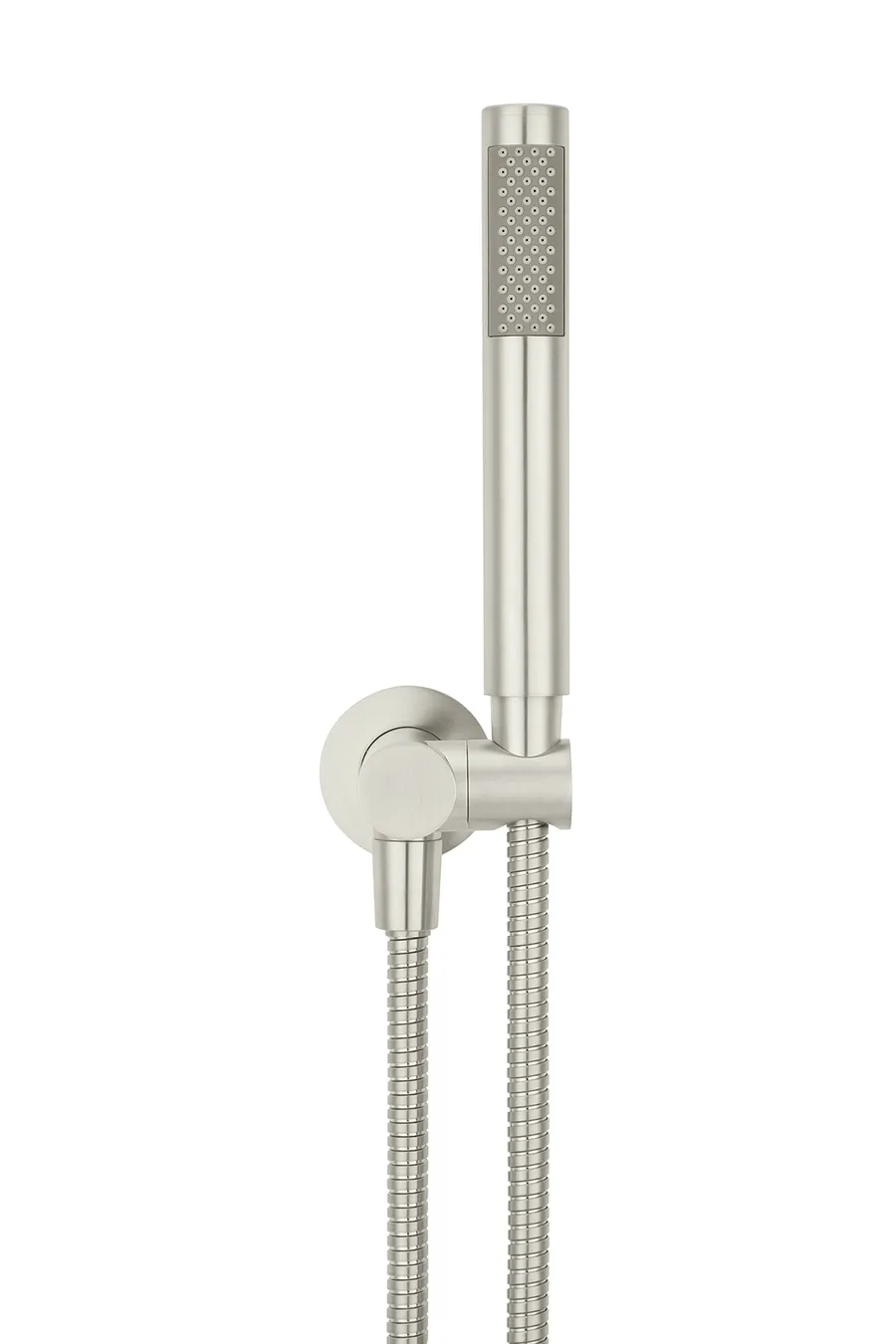 Meir | BRUSHED NICKEL ROUND SHOWER ON BRACKET