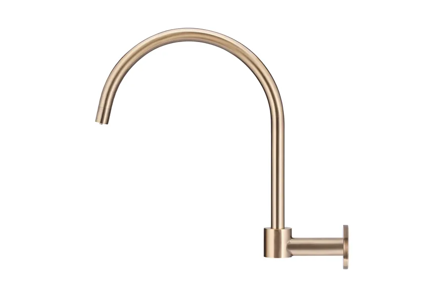 Meir | CHAMPAGNE ROUND HIGH-RISE SWIVEL WALL SPOUT