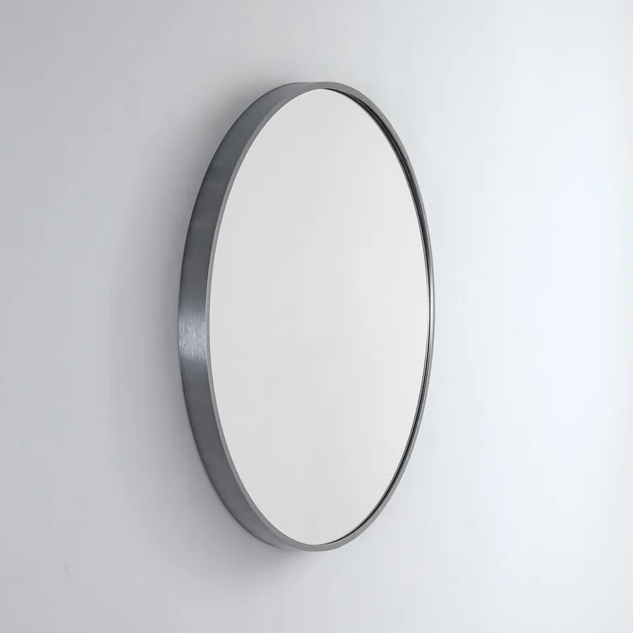 Modern Round Coloured Frame Bathroom Mirror - 7 colour options - 81cm Georgian Metal