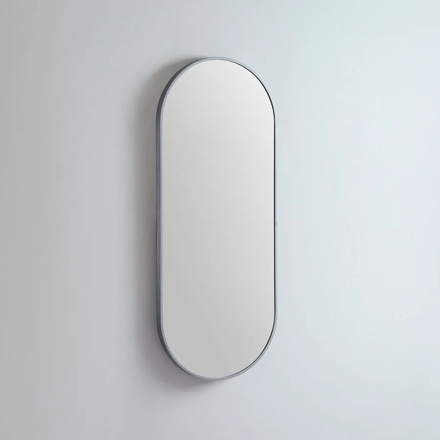 Modern Oblong Coloured Frame Bathroom Mirror - 7 colour options - 46cm x 121cm Georgian Metal