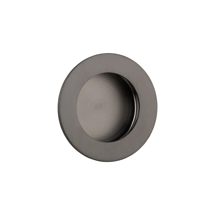 Atley Flush Pull Round - Brushed Gunmetal