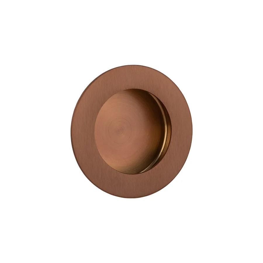 Atley Round Flush Pull - Brushed Copper