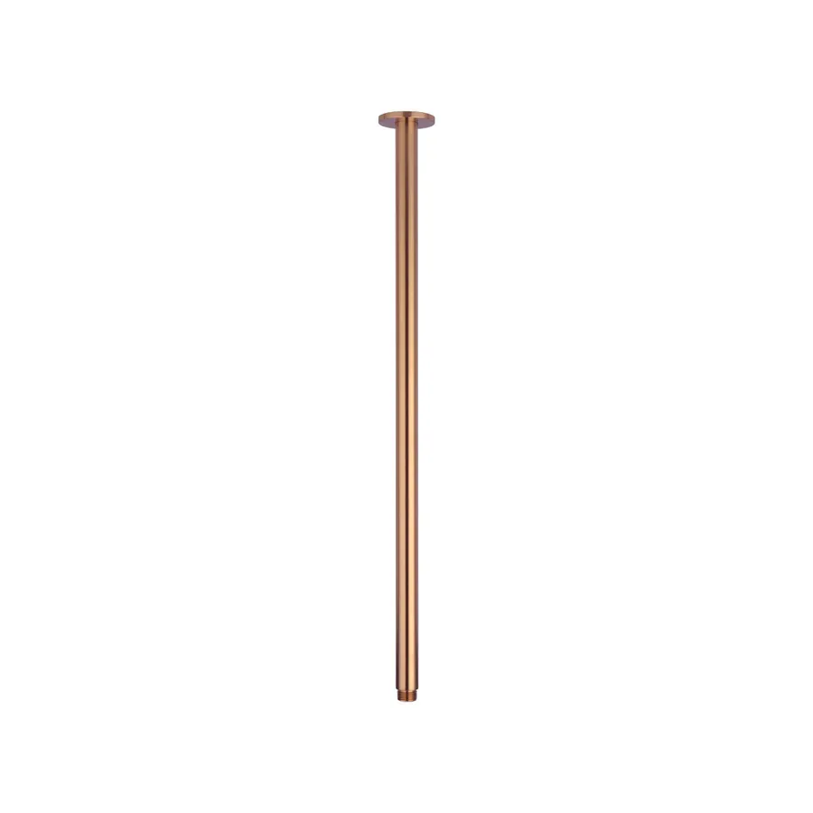 Shower Dropper Extended Round 600mm - Brushed Copper