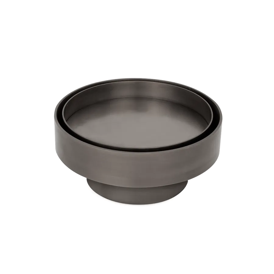 Pixi Round Tile Insert Floor Waste - Brushed Gunmetal