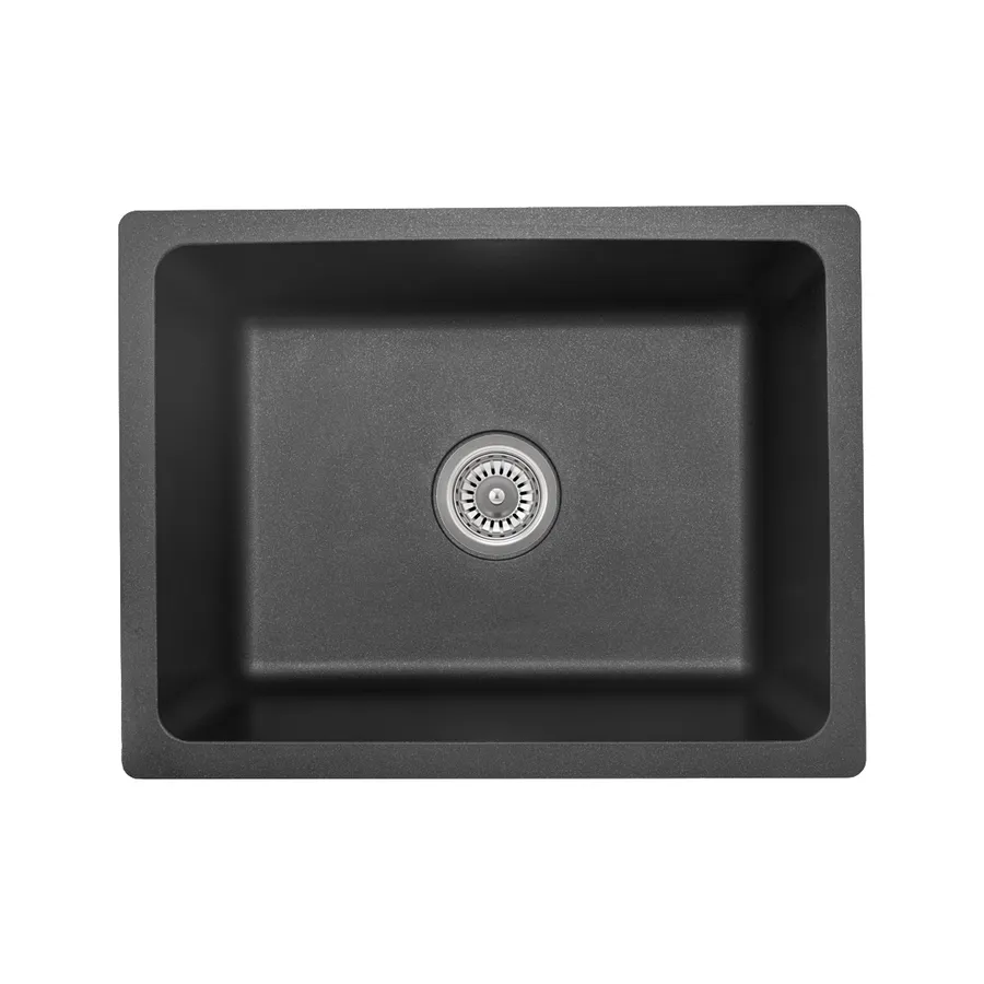 Vera Single Sink 560mm - Black Granite