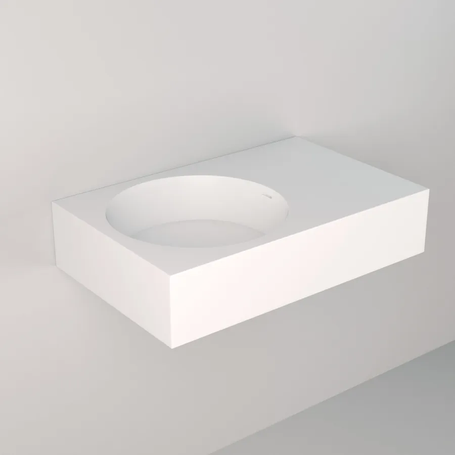 Coco Wall-Mounted Basin - Matte White