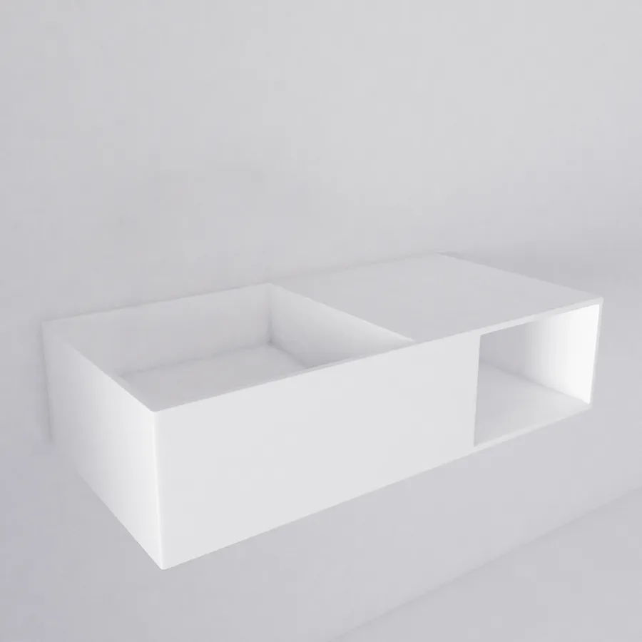 Samira Wall-Mounted Basin - Matte White