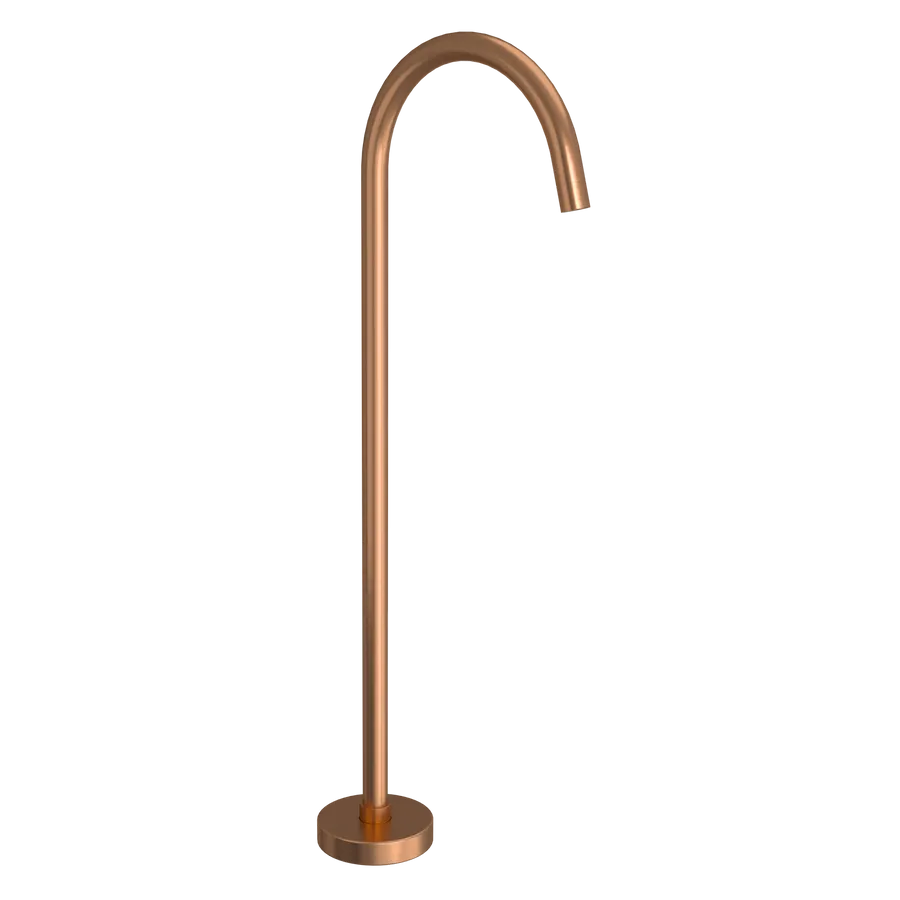 Floor Mounted Bath Filler - Brushed Copper