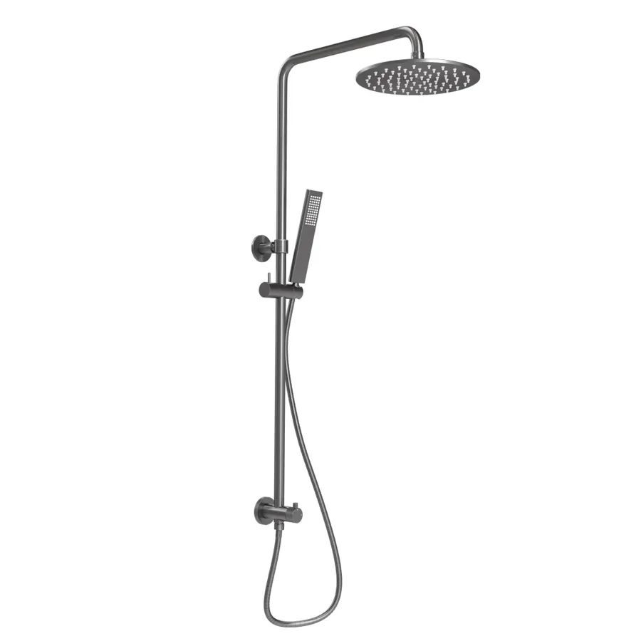 Finley Shower Rail Set - Brushed Gunmetal