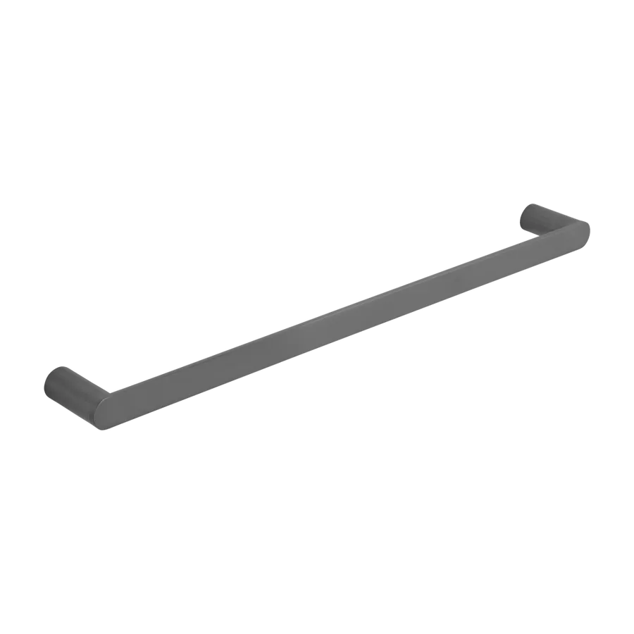 Milani Single Towel Rail 600mm - Brushed Gunmetal