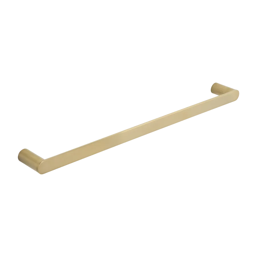 Milani Single Towel Rail 600mm - Brushed Brass
