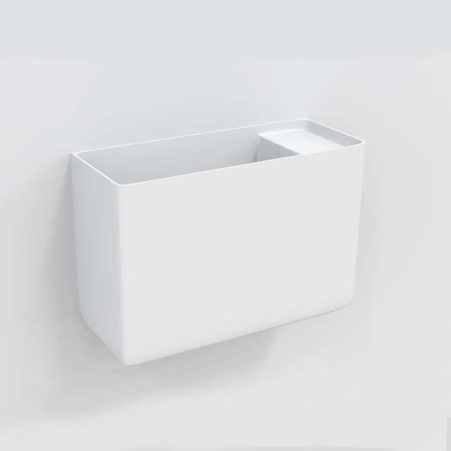 Capri Mini Wall-Mounted Basin - Matte White