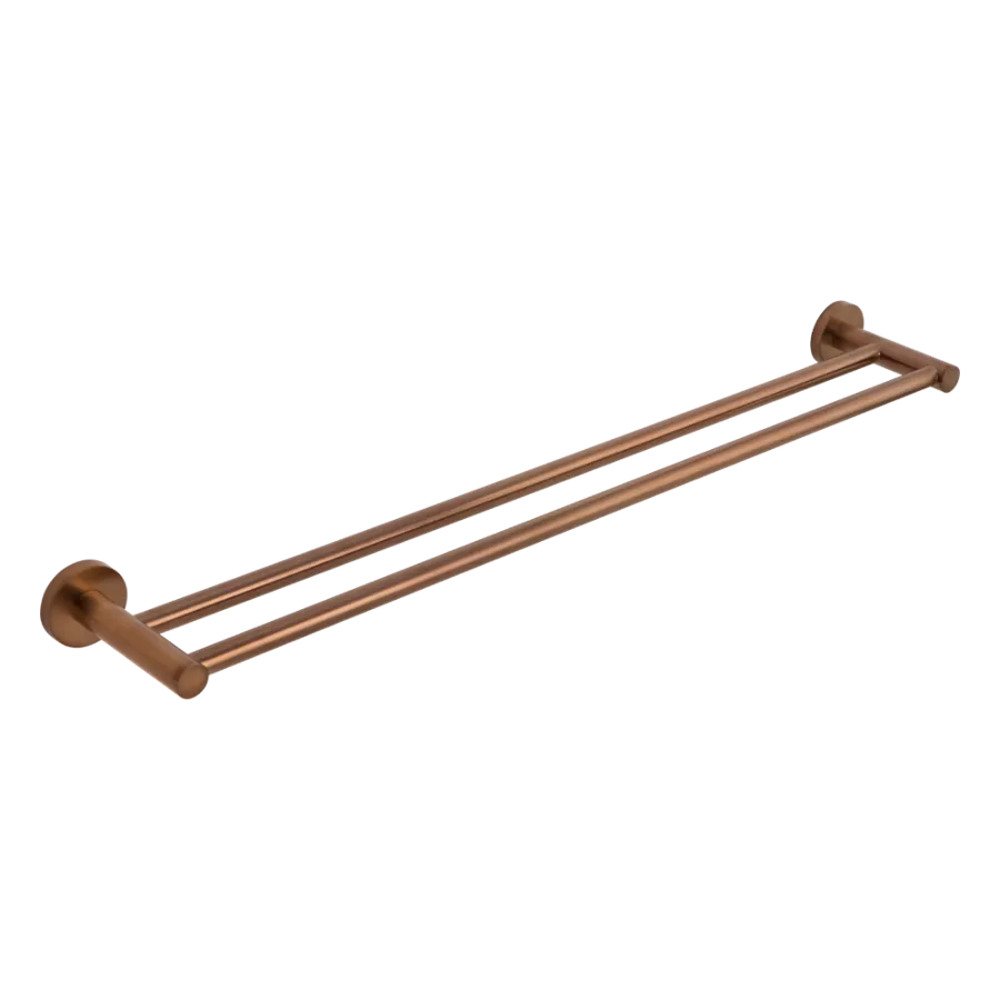 Elysian Double Towel Rail - Brushed Copper