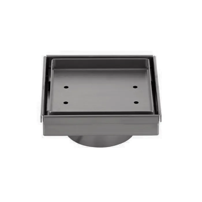 Pixi Tile Insert Floor Waste 125mm - Brushed Gunmetal