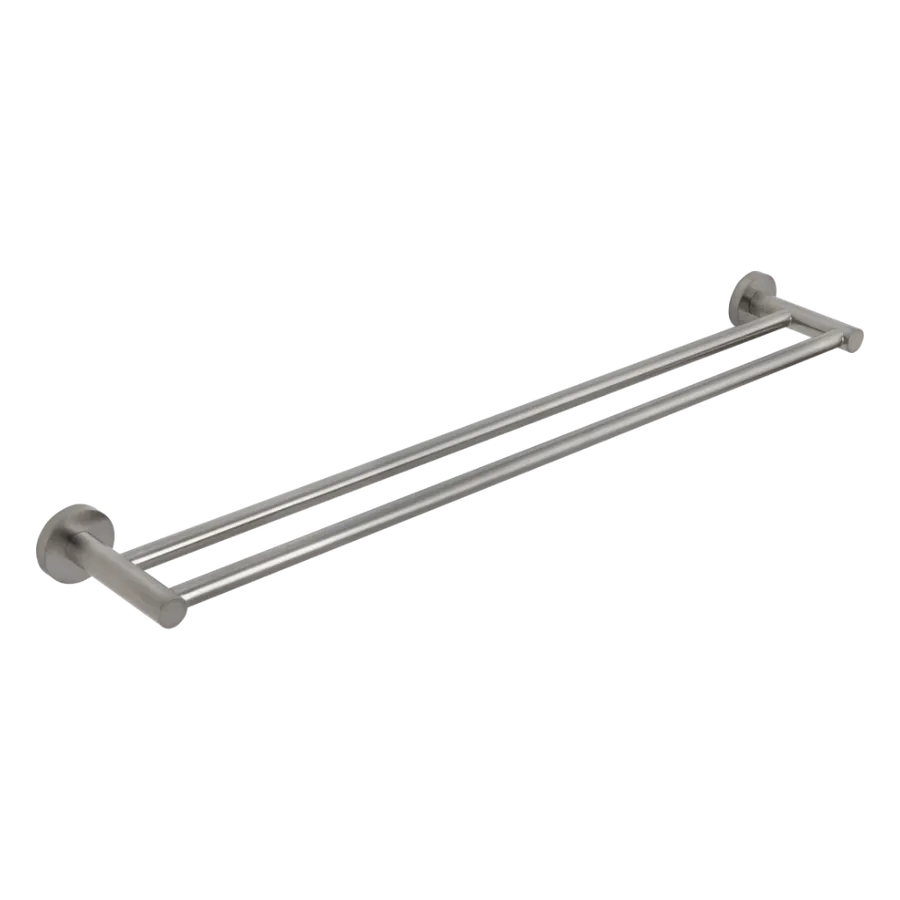 Elysian Double Towel Rail - Brushed Nickel