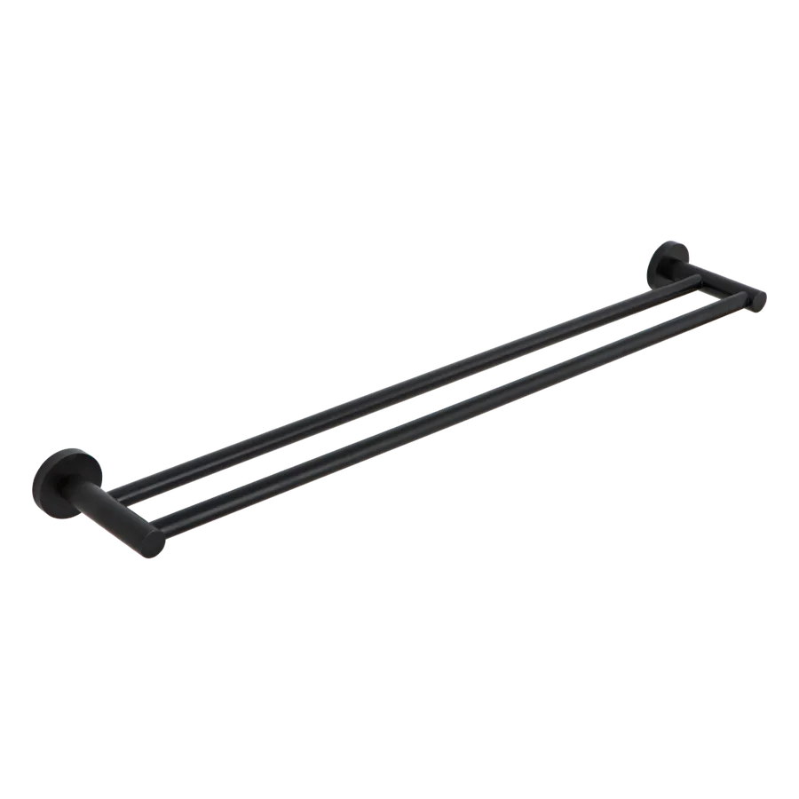 Elysian Double Towel Rail - Matte Black