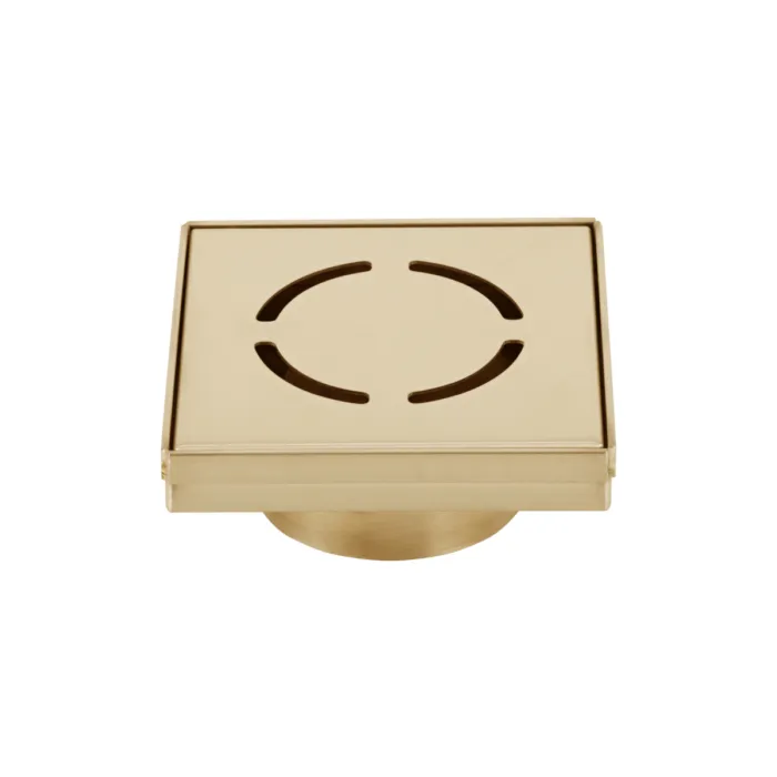 Harper Square Floor Waste - Brushed Brass