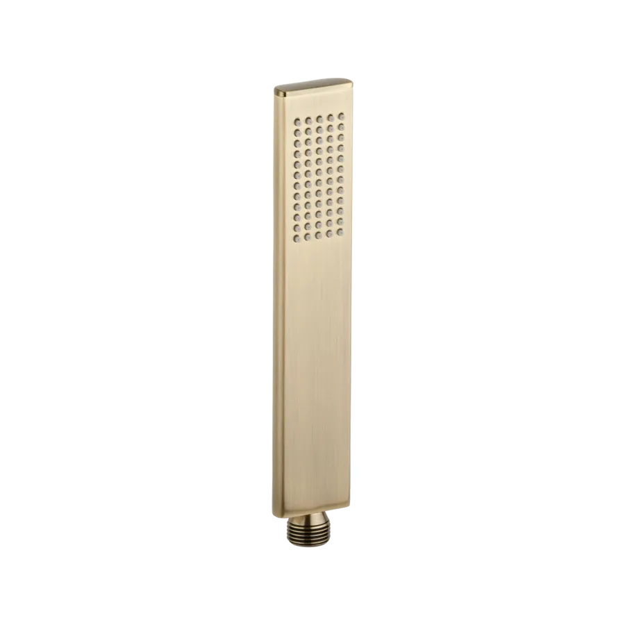 Rounded Rectangle Hand Shower - Brushed Brass