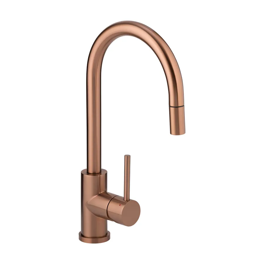 Elysian Commercial Pull-Out Kitchen Mixer - Brushed Copper