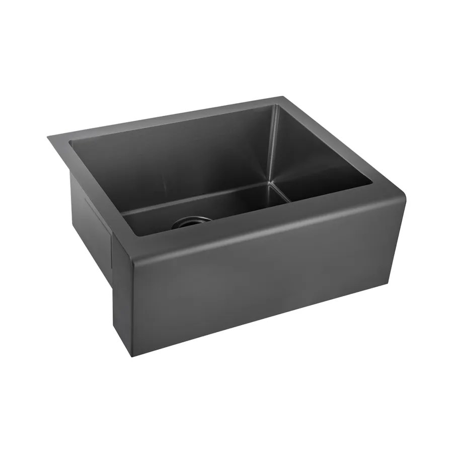 Belfast Farmhouse Kitchen Sink • Brushed Gunmetal