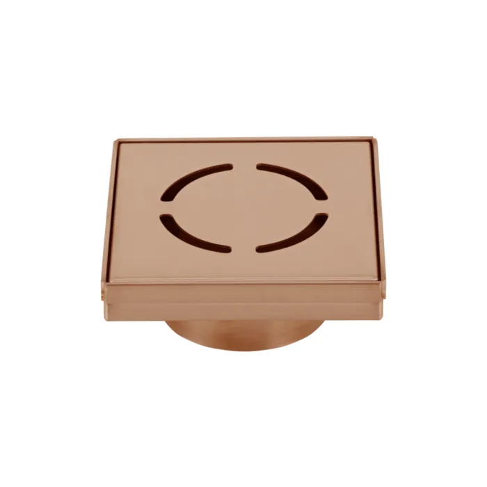 Harper Square Floor Waste - Brushed Copper