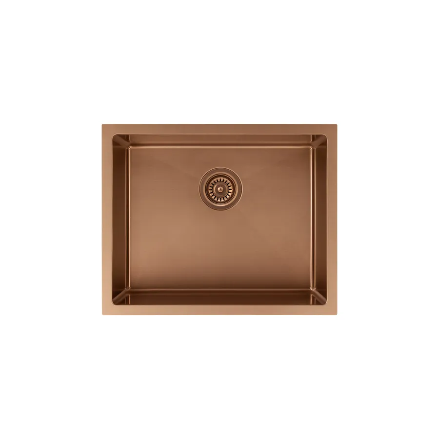 Seba Single Kitchen Sink 550mm - Brushed Copper