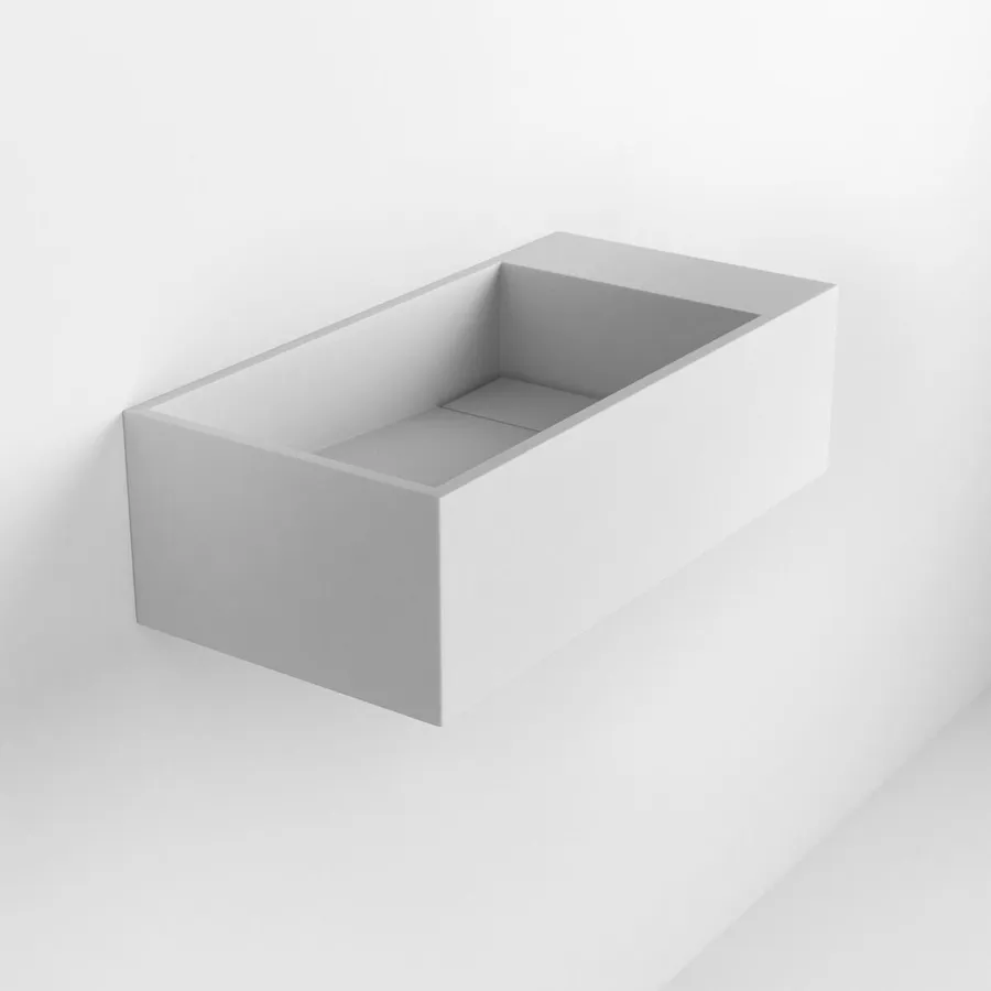 Cyrus Wall-Mounted Basin 500mm x 250mm (Slim line) • Matte White